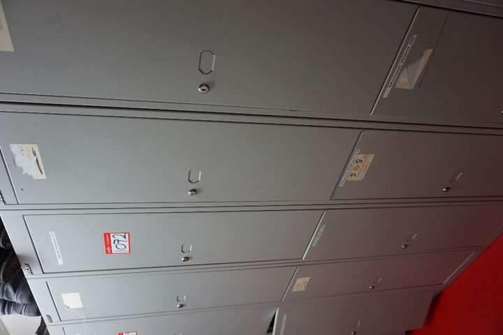 Bisley Four Unit Two Section Lockers