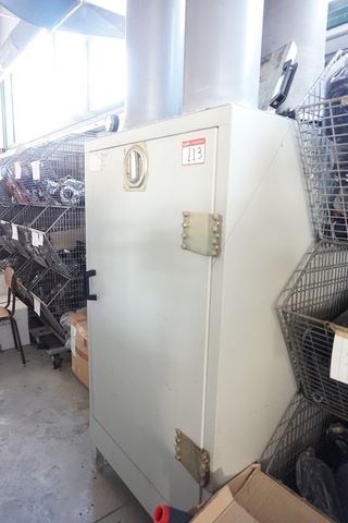 BRBE 900 x 800 x 1500mm Dust Extraction Cabinet with trunking to outside collection unit