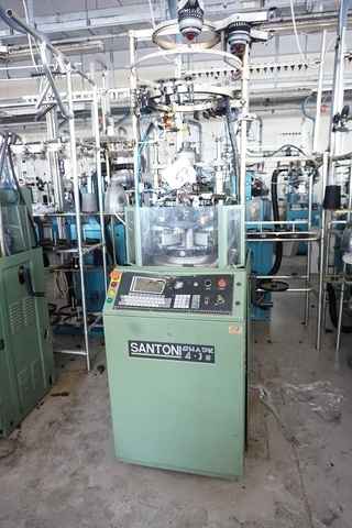 Santoni Shark 4J Hosiery Knitting Machine; 4" diameter; 132 Needle Count; 11 Gauge