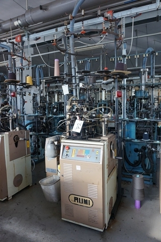 Rumi Halley 2 Hosiery Knitting Machine; 3 1/2" diameter; 144 Needle Count; 36 Gauge