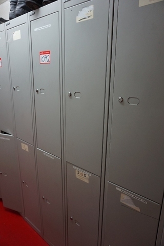 Bisley Four Unit Two Section Lockers