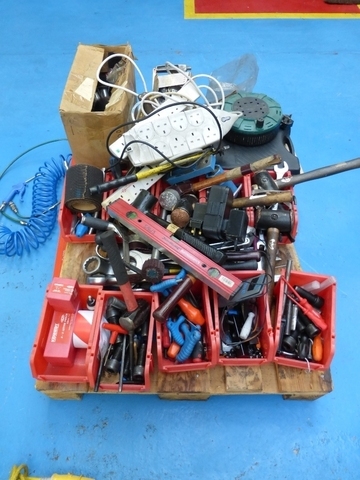 Qty Hand Tools, Cordless Silverline Drill & other Various Items