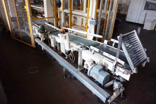Lot 408 Lita Model PPM/BR Palletising System with motorised in-feed and out-feed conveyors