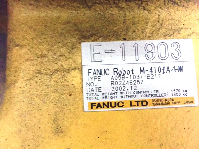 Fanuc System Type AO5B-1037-13212 Robot Palletiser