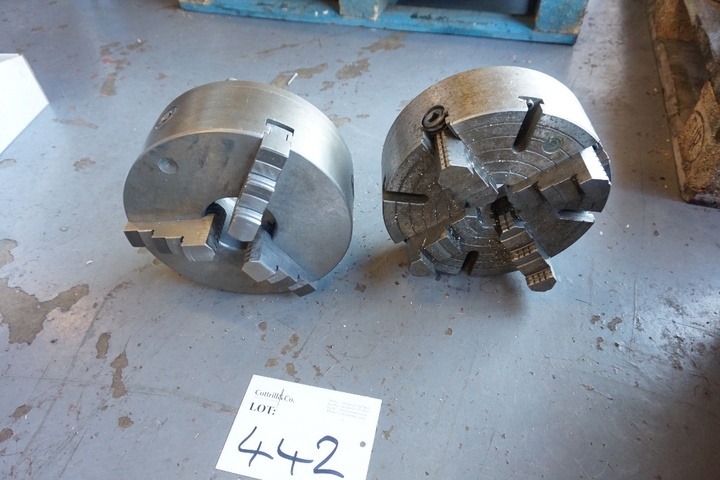 (1) x 10" 4 Jaw Chuck & (1) x 10" 3 Jaw Chuck