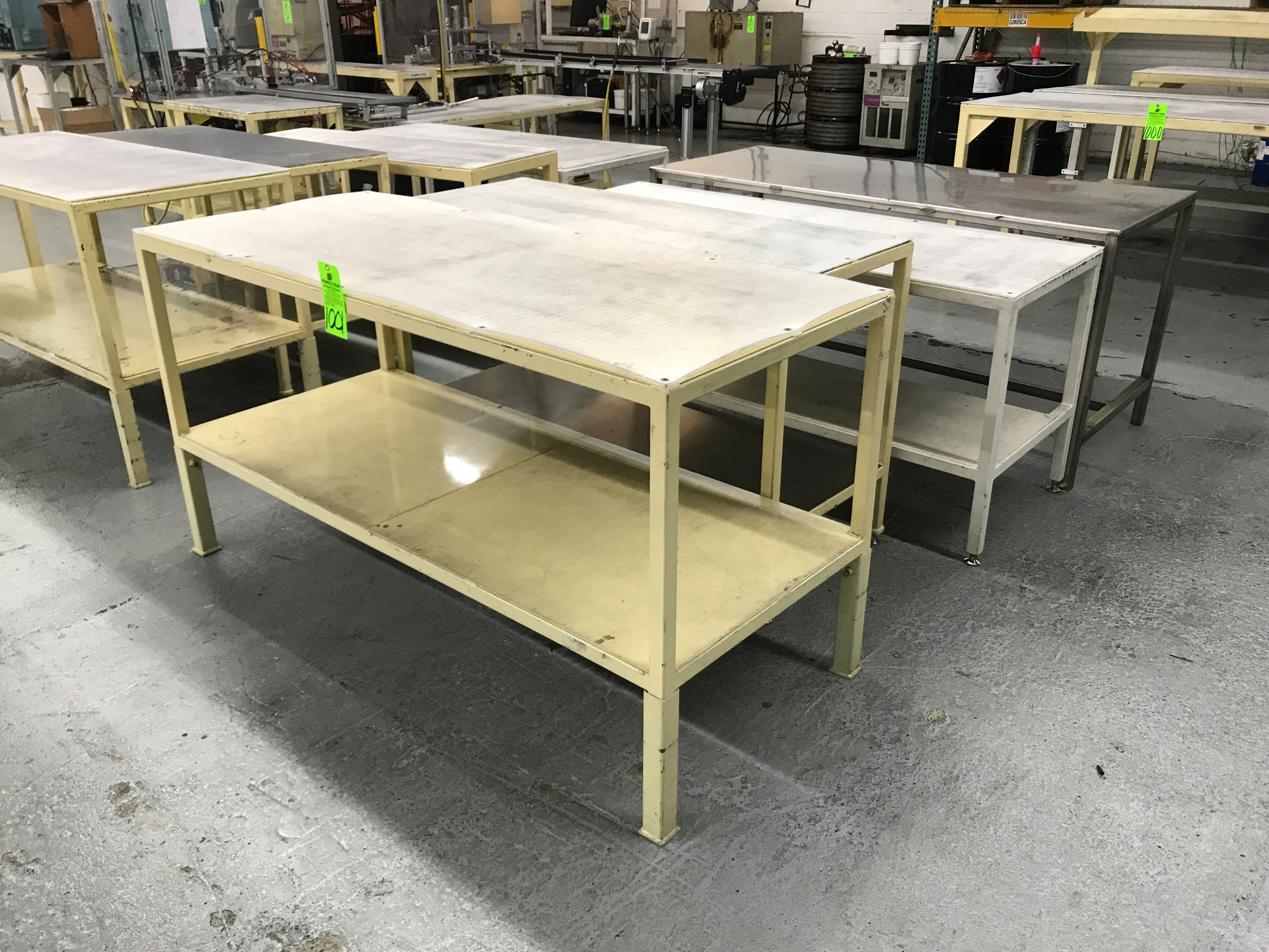 Lot of (4) Steel Tables