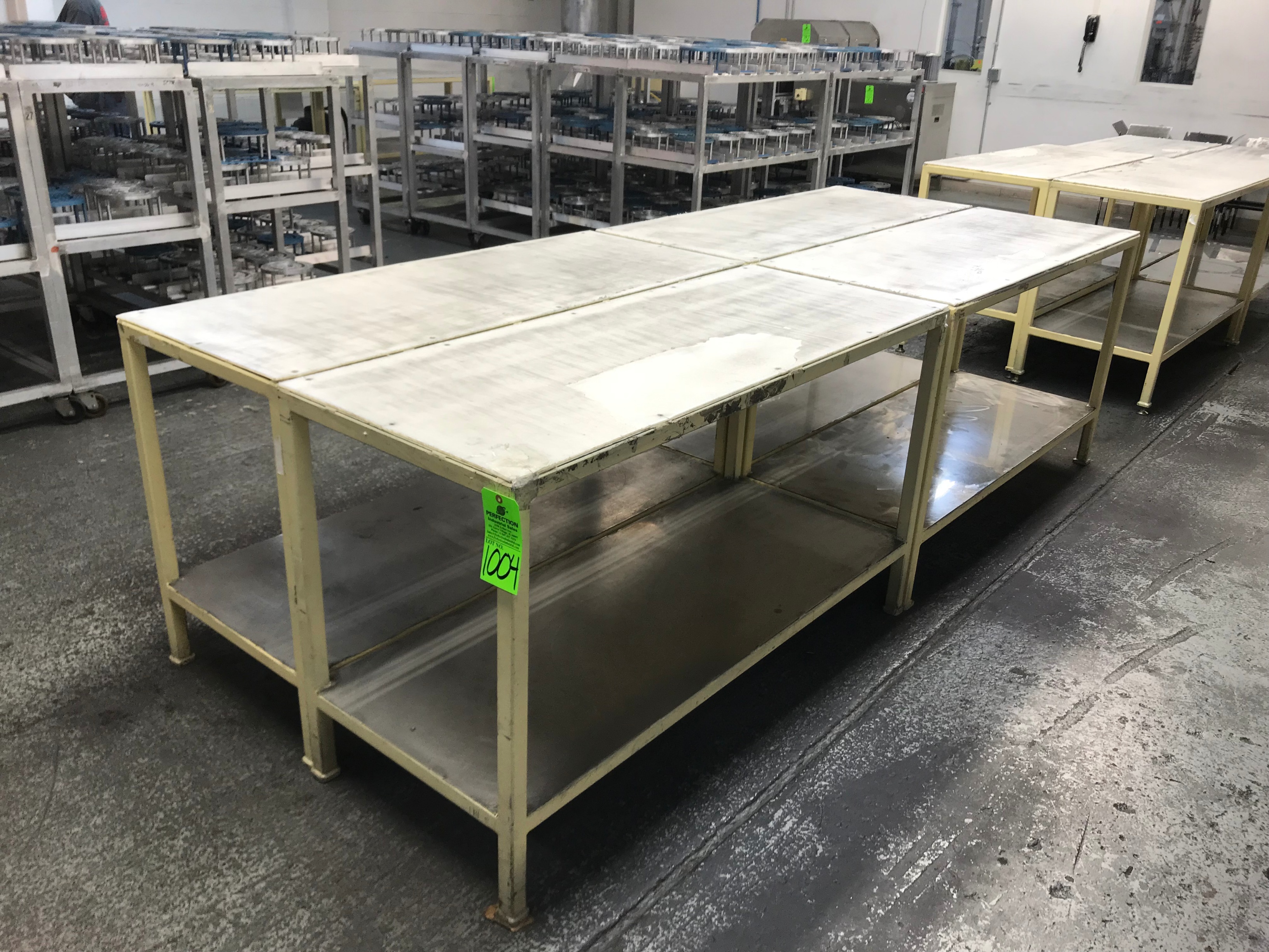 Lot of (4) Steel Tables
