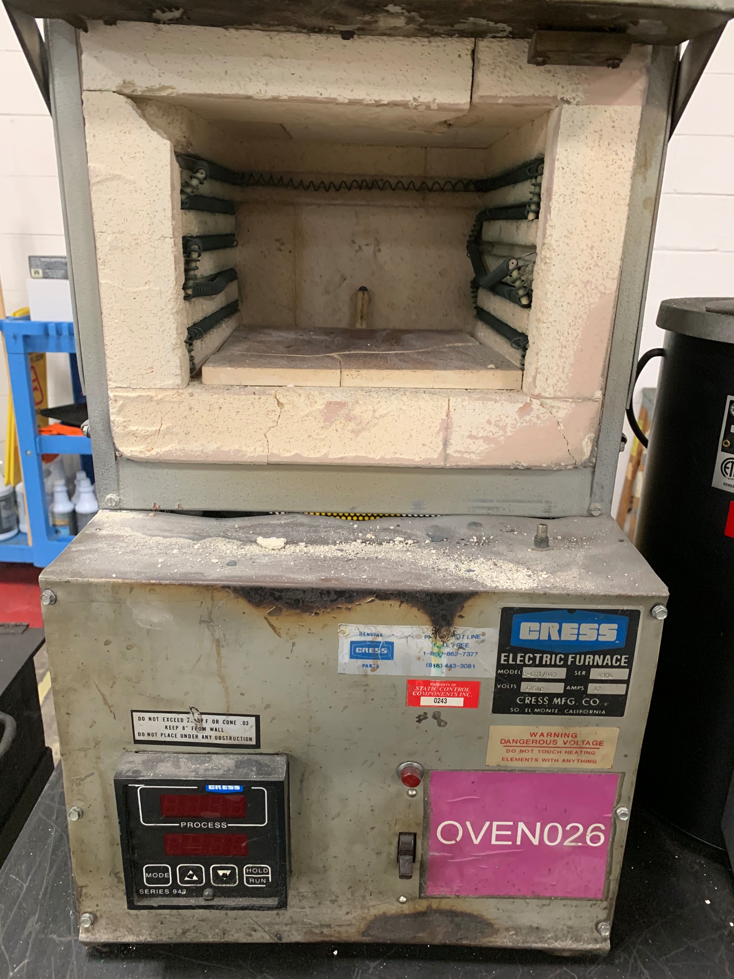 Cress C601/942 Electric Furnace, s/n 9304