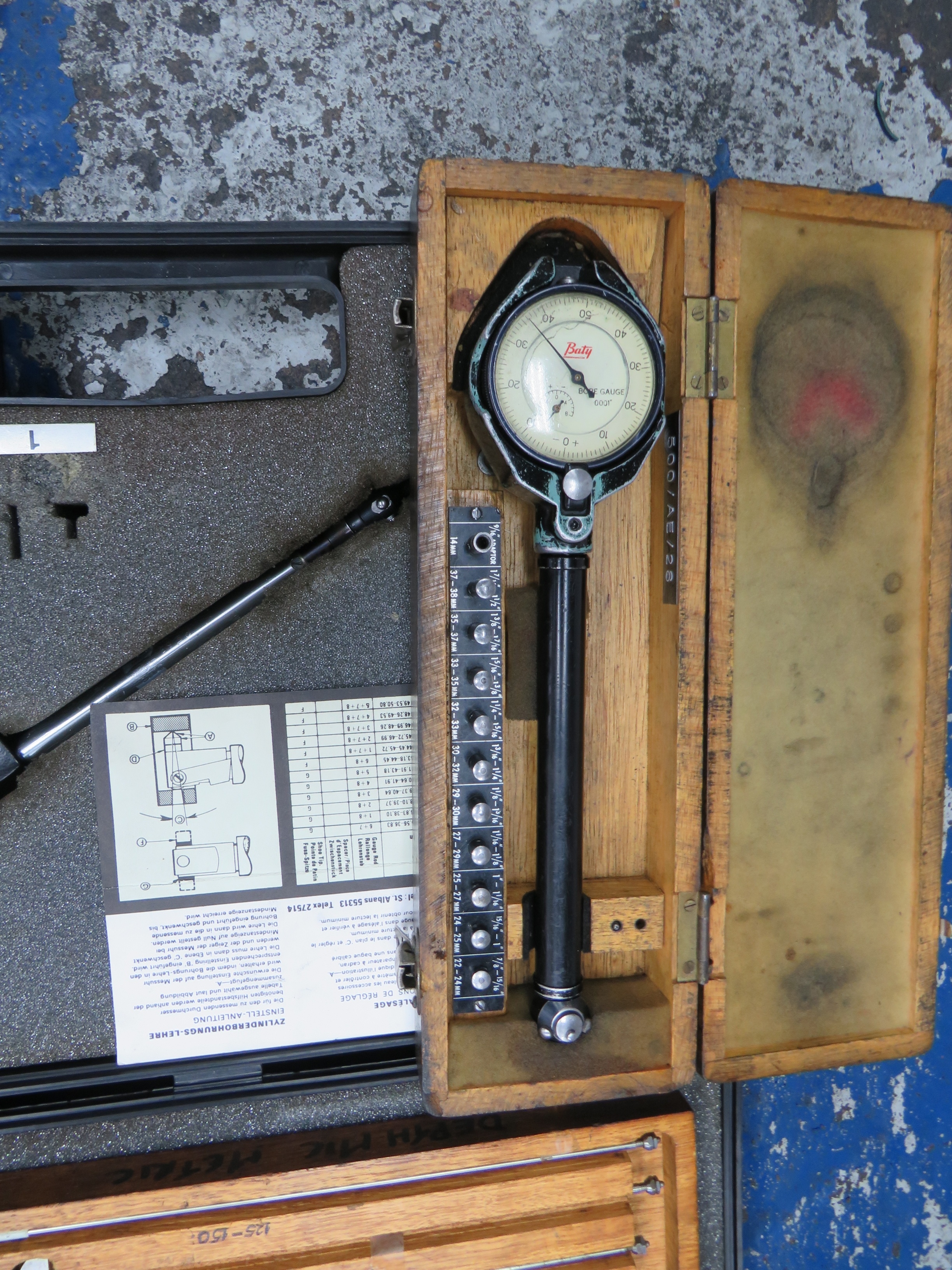 Qty of Bore Gauges, Depth Gauges and Calipers