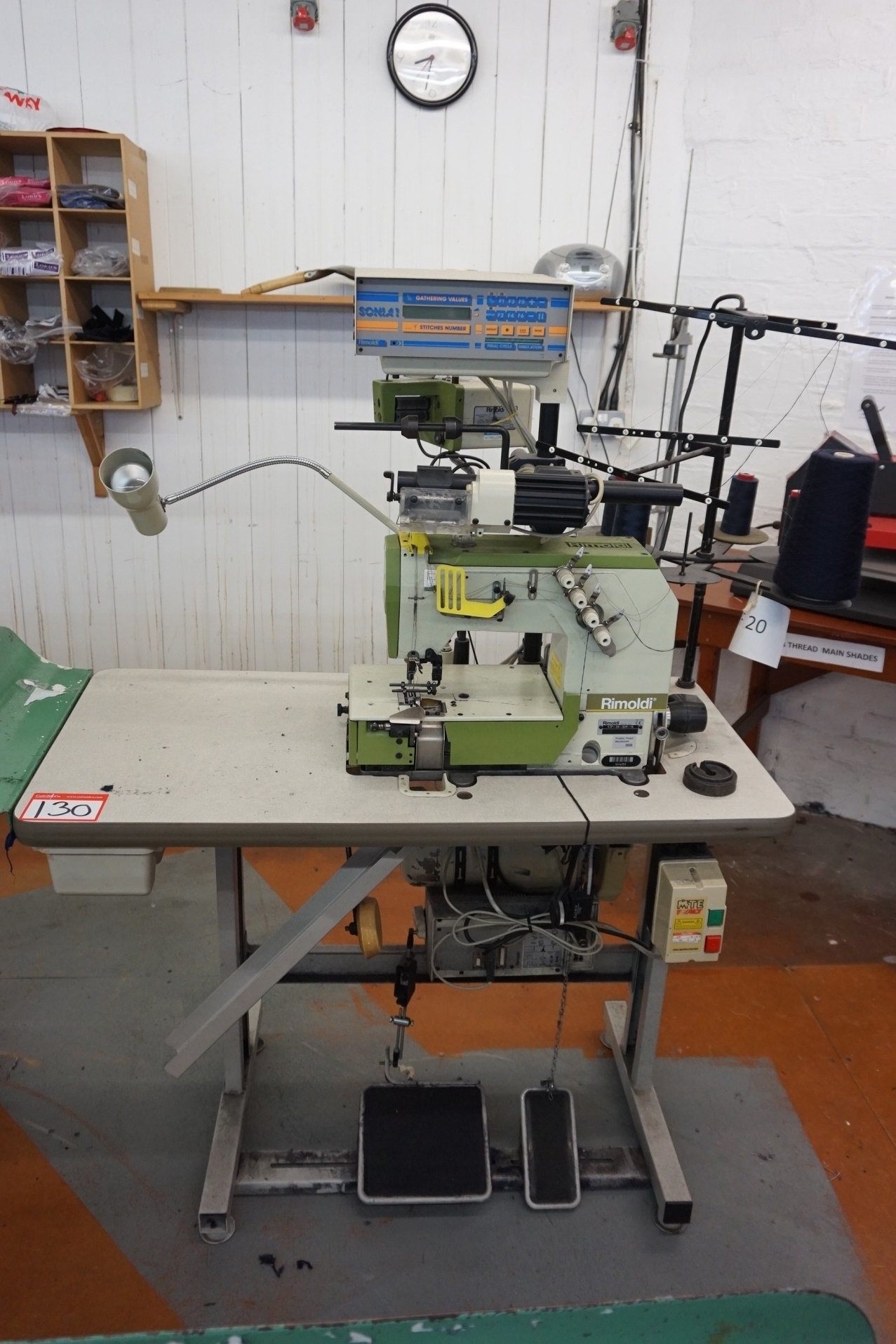 Rimoldi 63F-34-3DR-16 Sewing Machine with Sonia Elastic Insertor