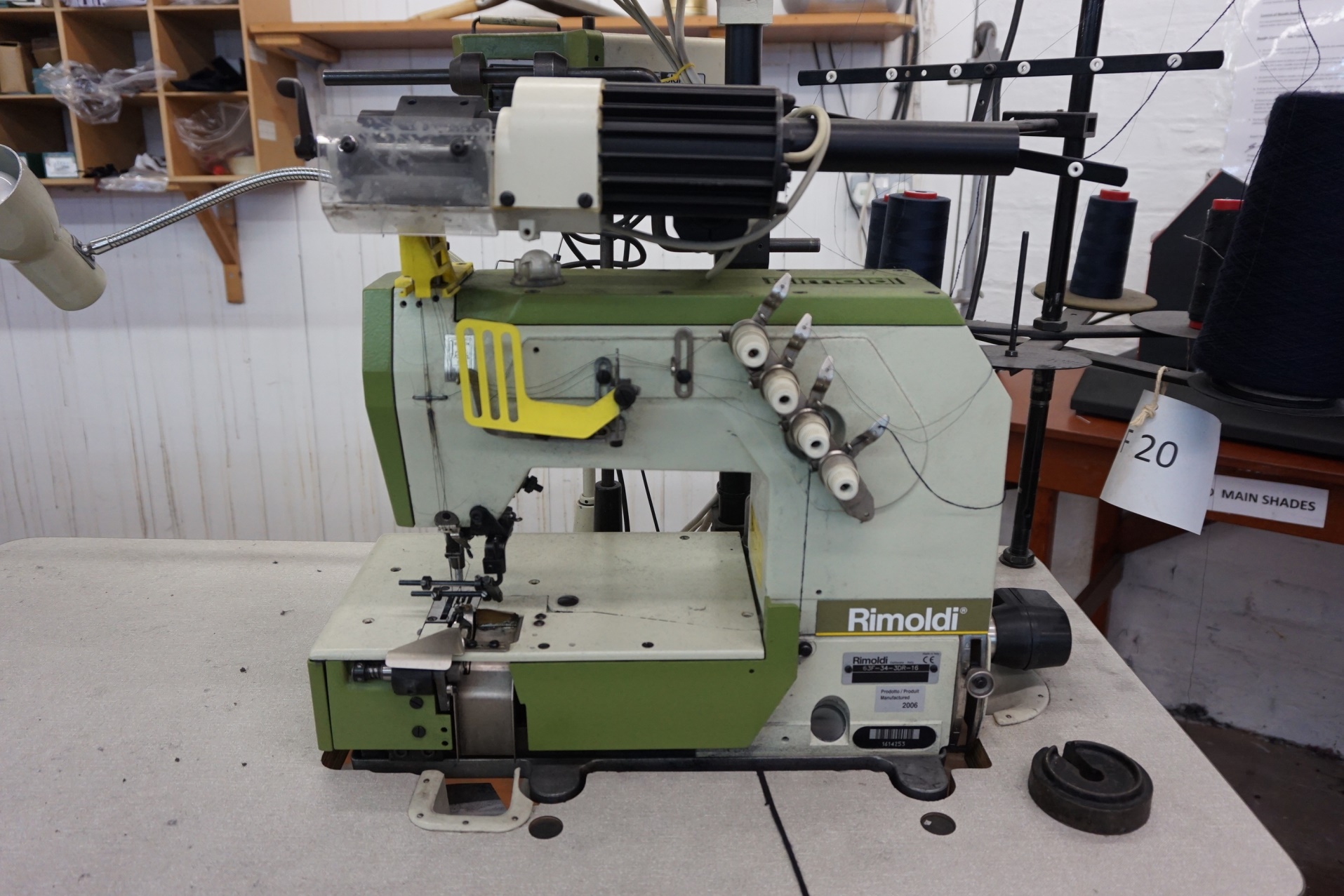 Rimoldi 63F343DR16 Sewing Machine with Sonia Elastic Insertor
