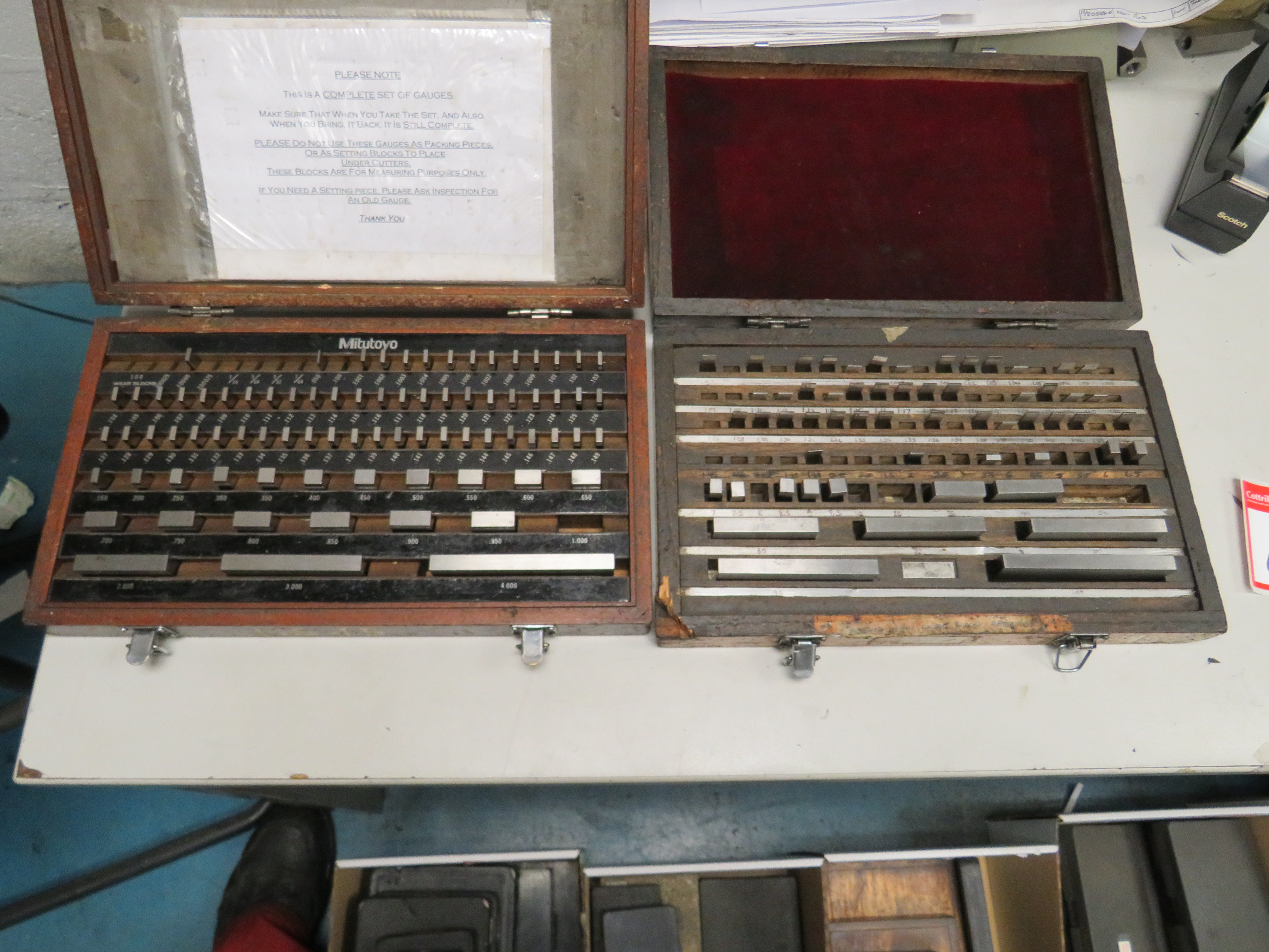 (2) Boxes of Metric Slip Gauges