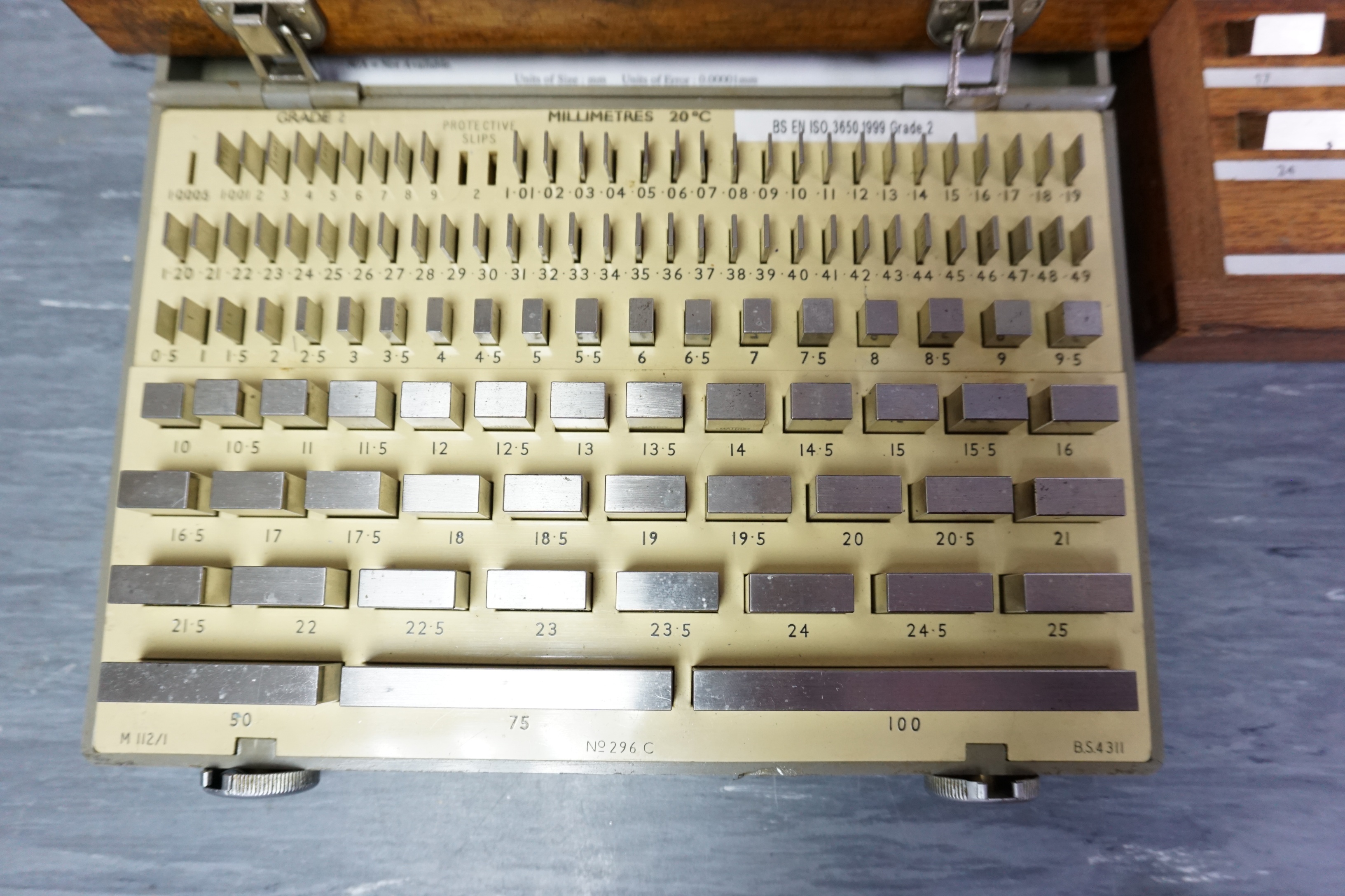 Qty of Metric and Imperial Slip Gauges