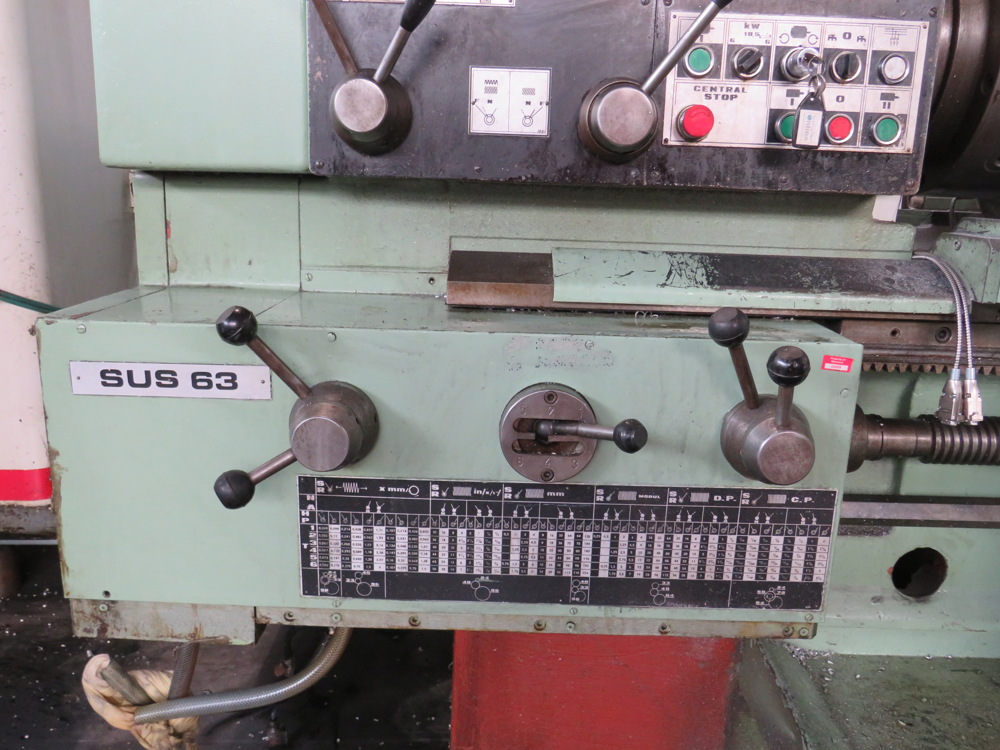 TOS SUS 63 Lathe