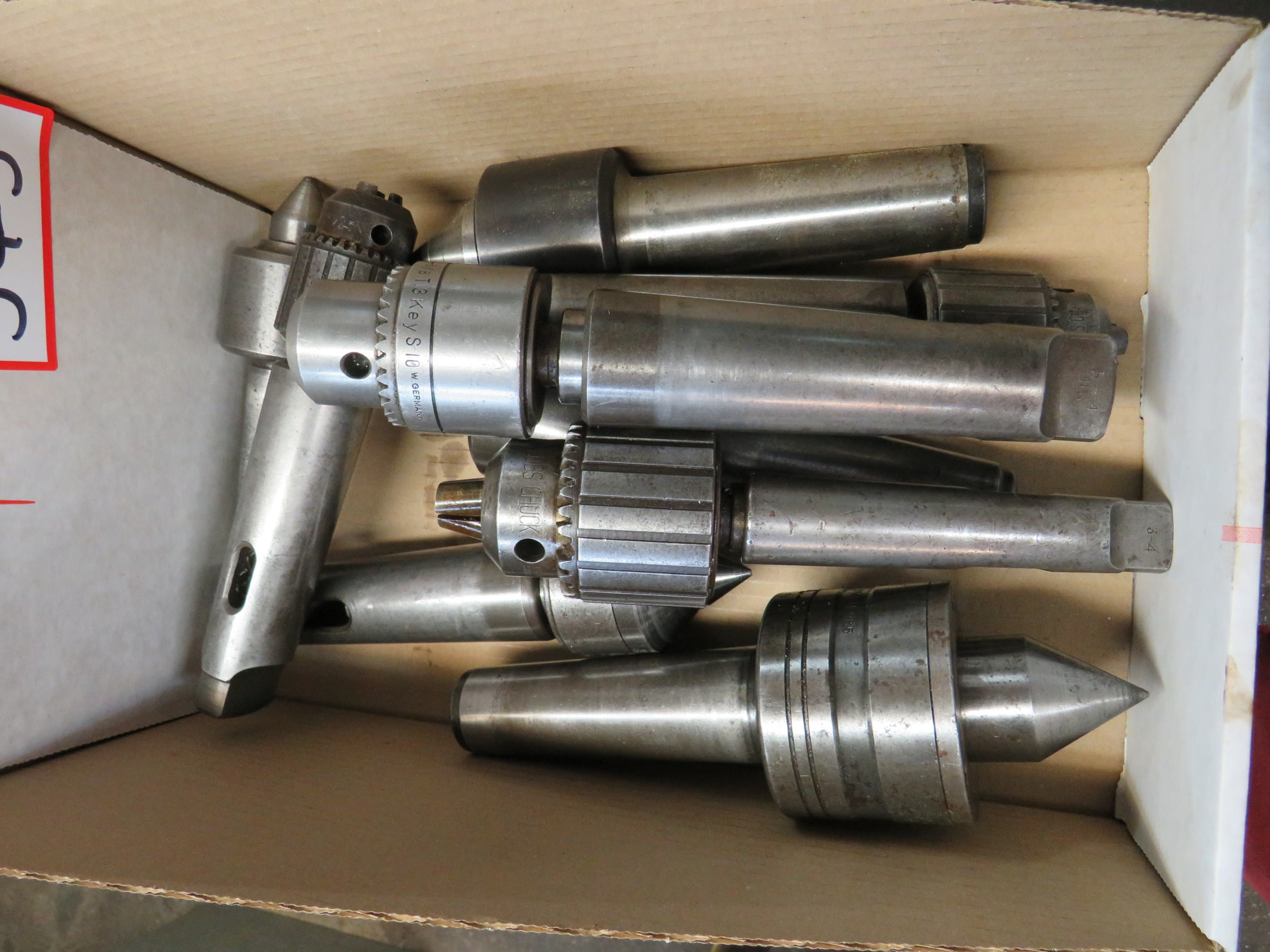 Box of Centres & Chuck Holders