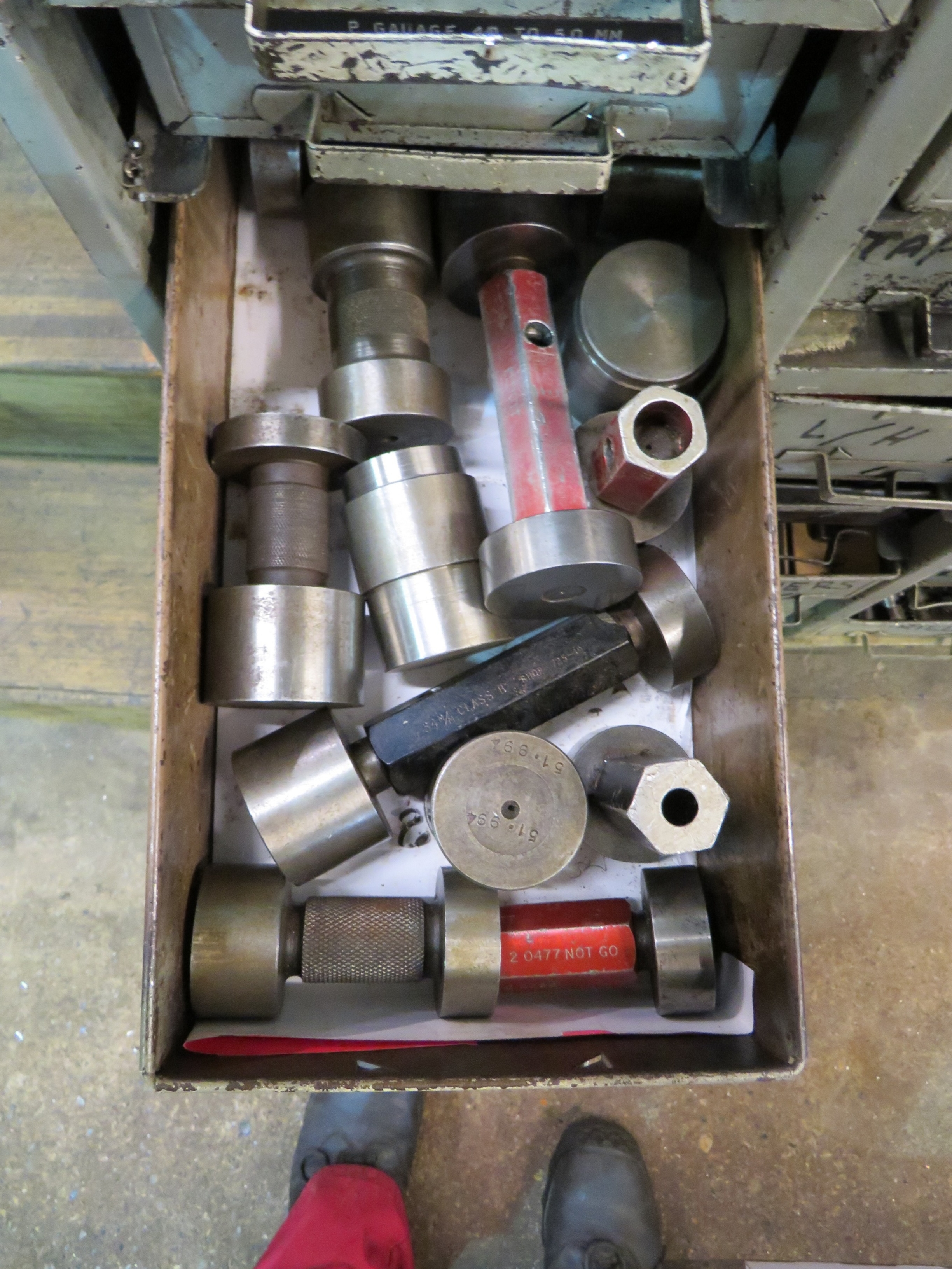 Storage Rack with Reamers, Metric Taps, Drills