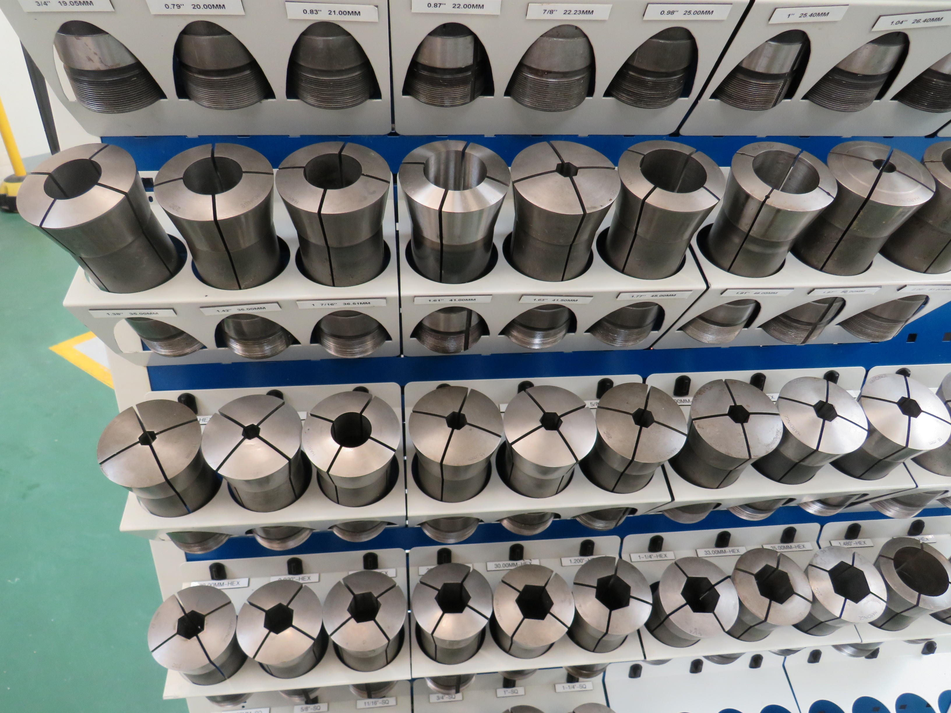 Rack with Qty of 20C Collets suitable for Hardinge Lathe