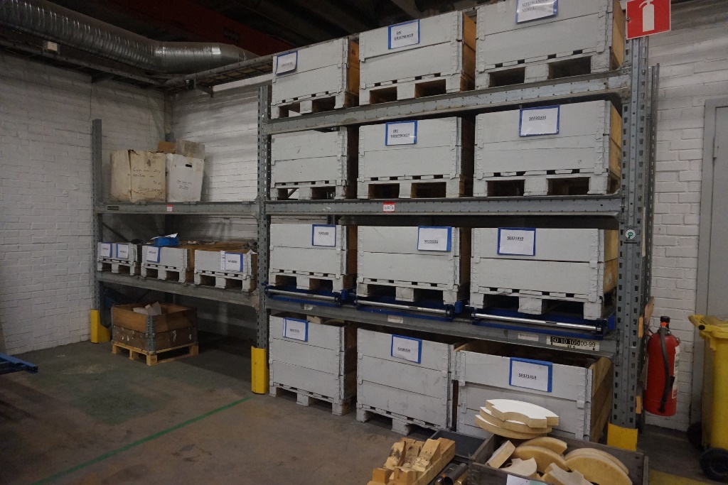 (2) Bays of Racking with Pull-out System 3m x 1m x 2m high