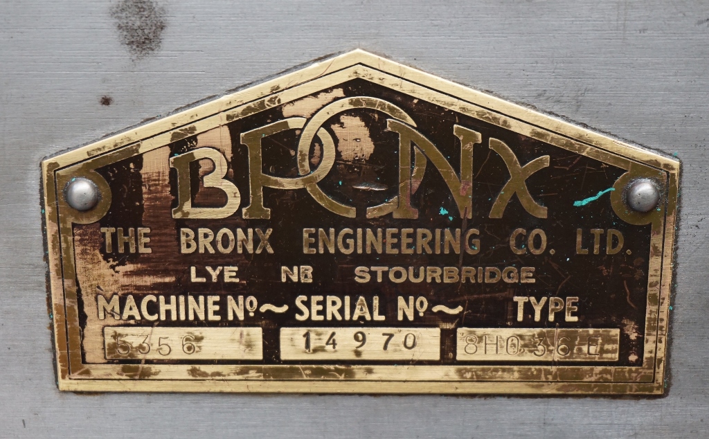 Bronx Type 8H036E Manual Press Brake