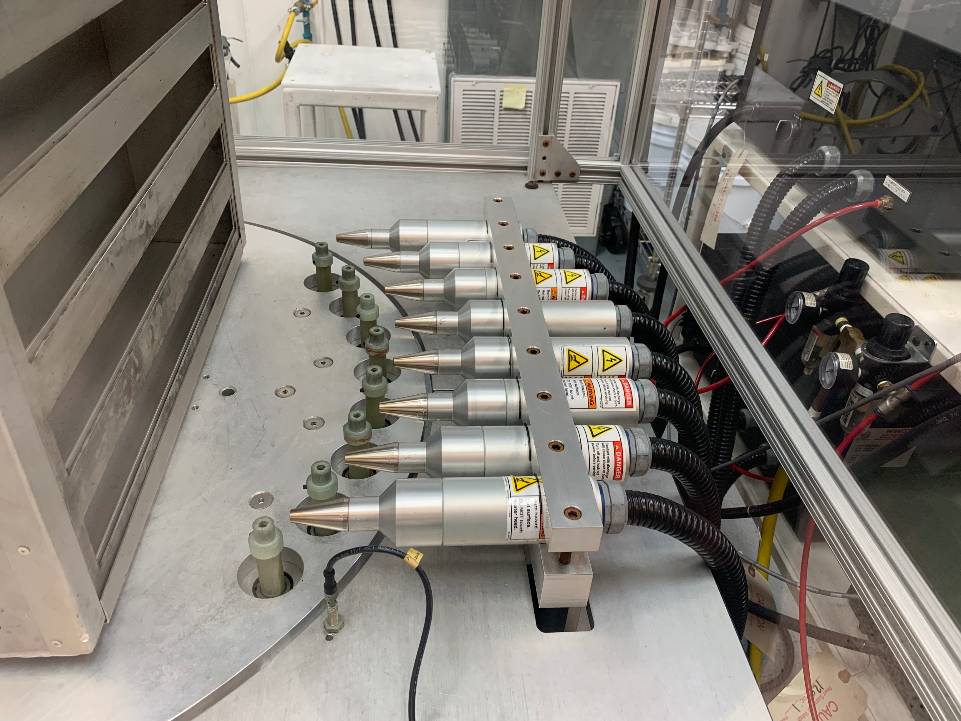 Laser Fixture System w/ Turntable and Laser Holders w/ Allen-Bradley ...