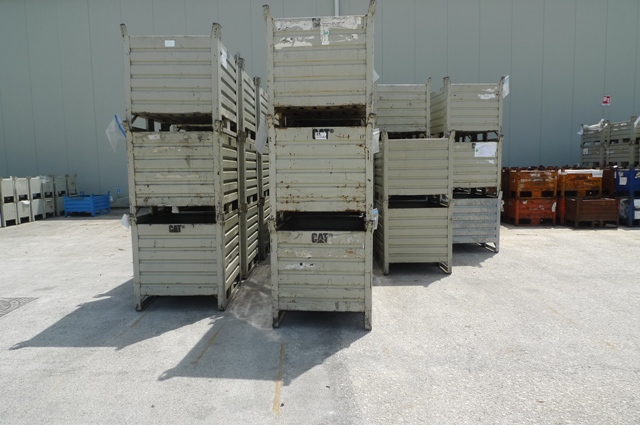 Steel stacking storage bins