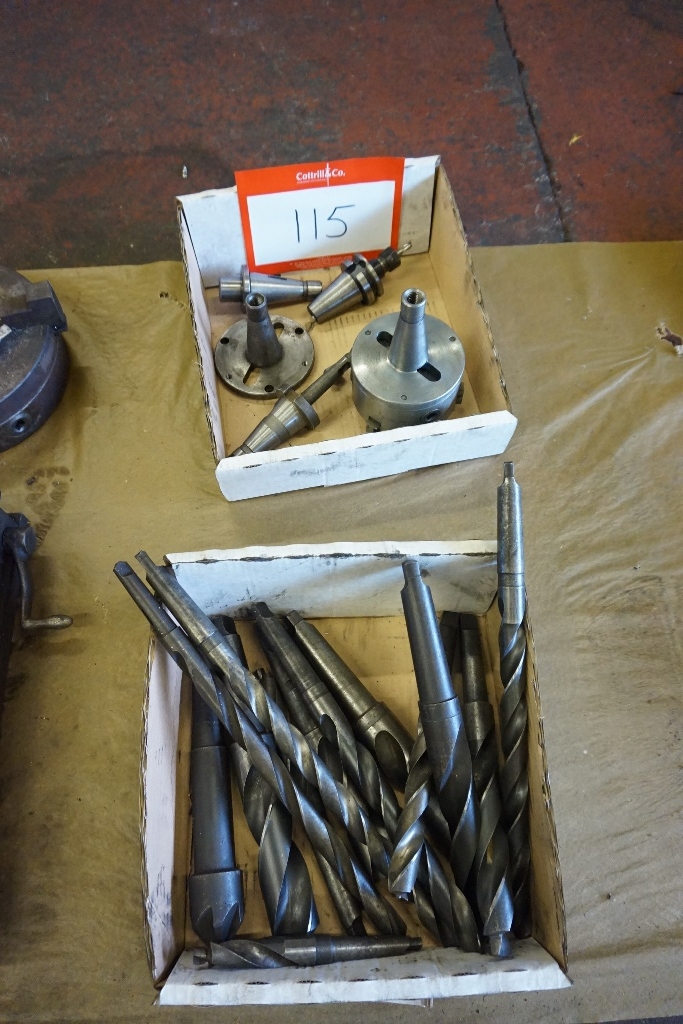 (2) Boxes of 40 Int Tool Holders & Morse Taper Drills