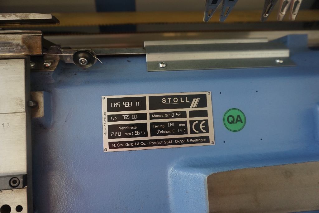 Stoll Model CMS 433 TC Flat Knitting Machine