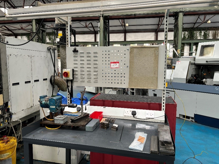 QMP Inspection Bench with Overhead Light and power sockets to rear ...
