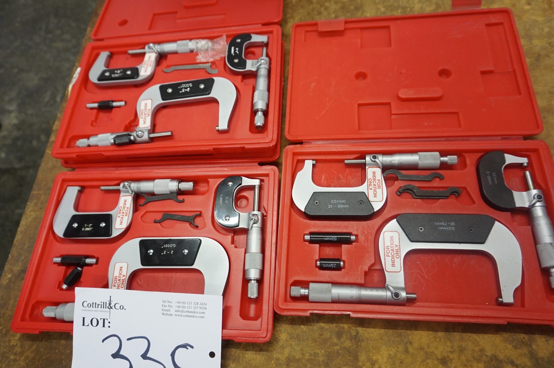 Micrometers 2 3'', 1 2'', 0 1''