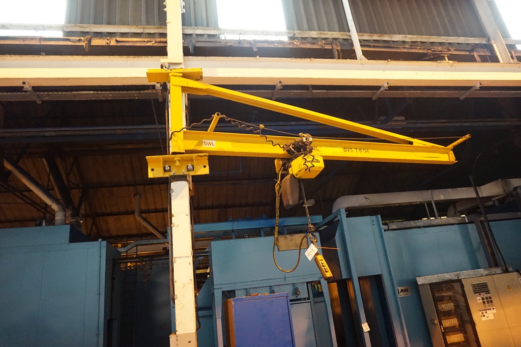 Wall Mounted Jib Crane with Morris Electric Hoist