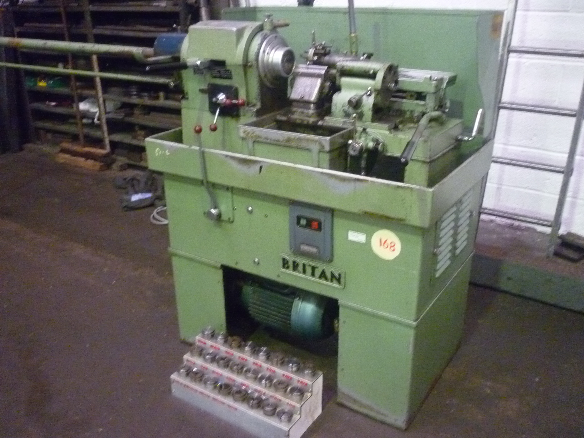 Britan Capstan Lathe with Bar Feed & Collets