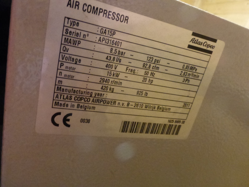 Atlas Copco GA15P Compressor