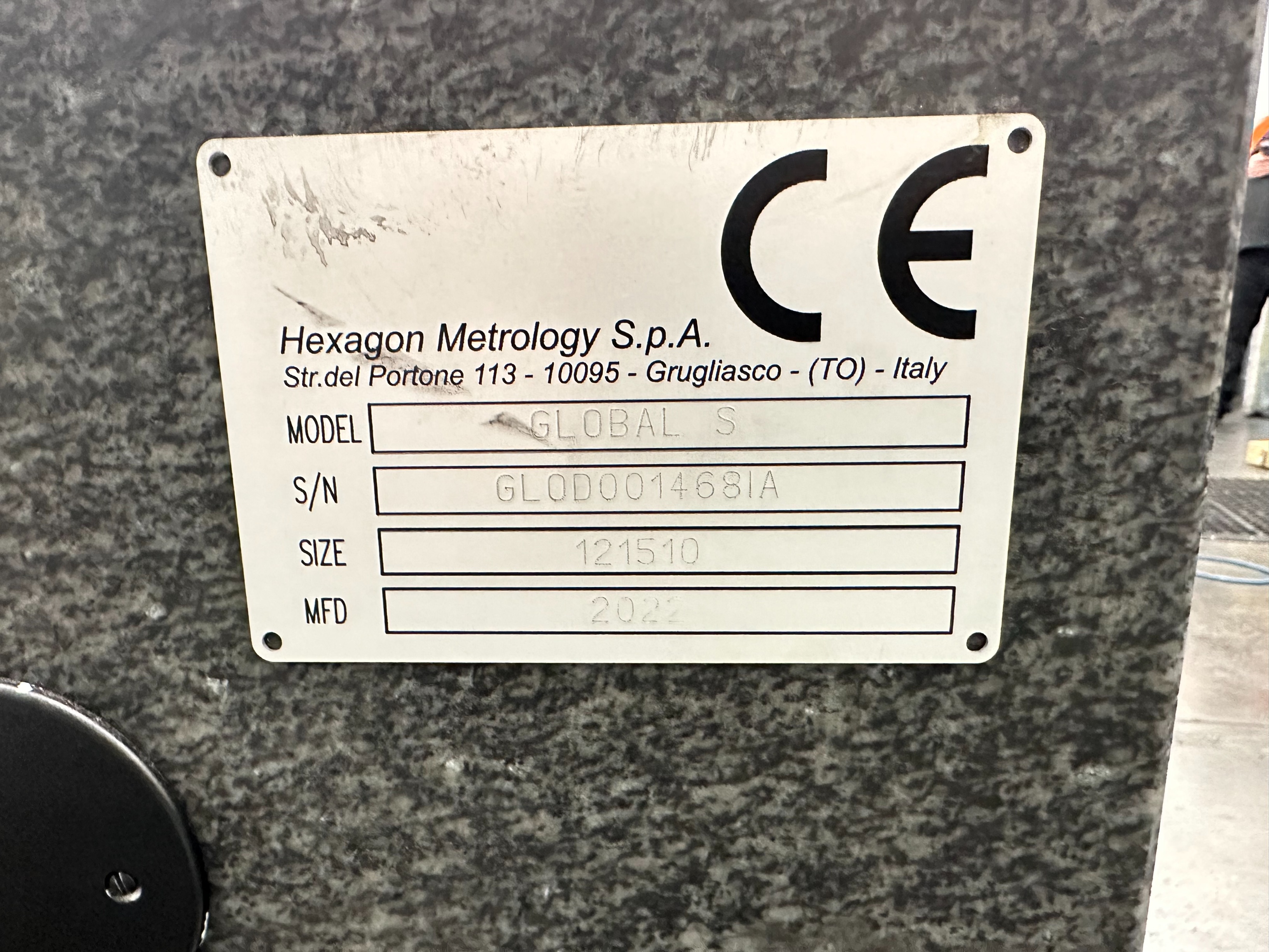 Hexagon Metrology Global S Blue 12.15.10 Co-ordinate Measuring Machine